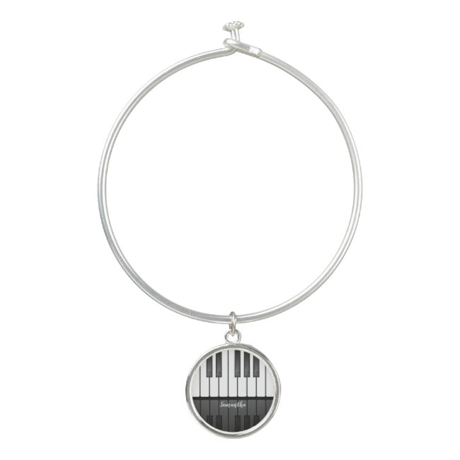 Piano Keyboard Design Bangle Bracelet