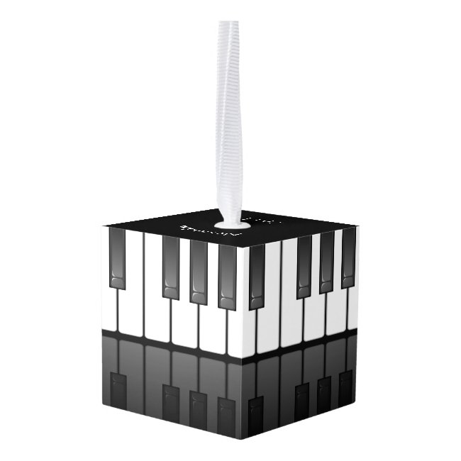 Piano Keyboard Design Cube Ornament