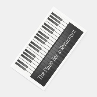Piano Keyboard Design Guest Towel Napkins