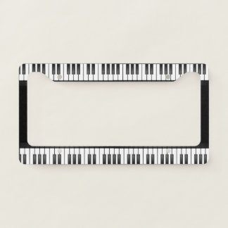 Piano Keyboard Design License Plate Frame