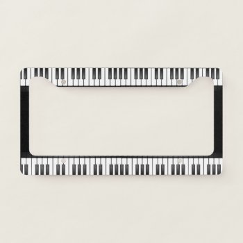 Piano Keyboard Design License Plate Frame by SjasisDesignSpace at Zazzle