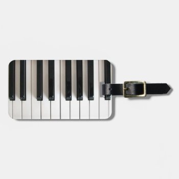 Piano Keyboard Design Luggage Tag by musickitten at Zazzle