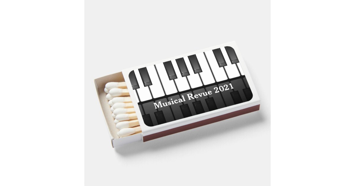 Piano Keyboard Design Matchbox Favor Matchboxes Zazzle