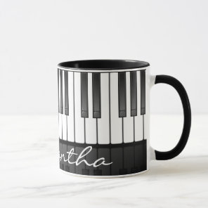 Piano Keyboard Design Mug