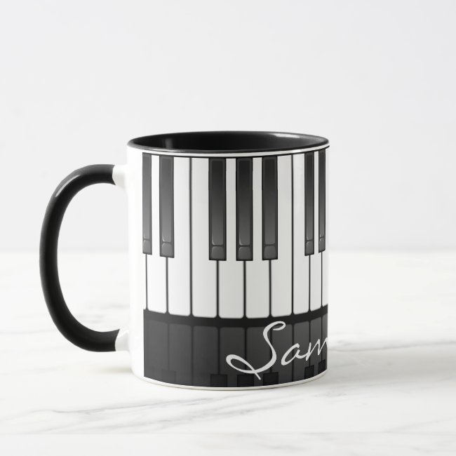 Piano Keyboard Design Mug