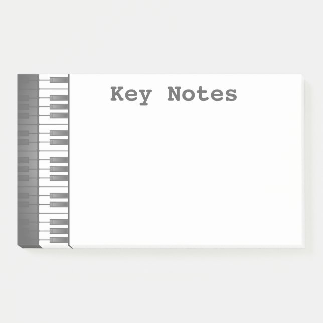 Piano Keyboard Design Notes (Front)