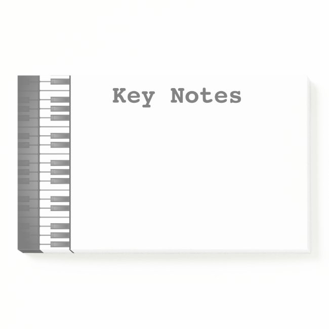 Piano Keyboard Design Post-It Notes