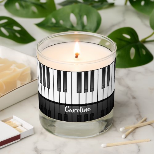 Piano Keyboard Design Scented Candle