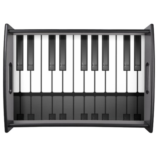 Piano Keyboard Design Serving Tray