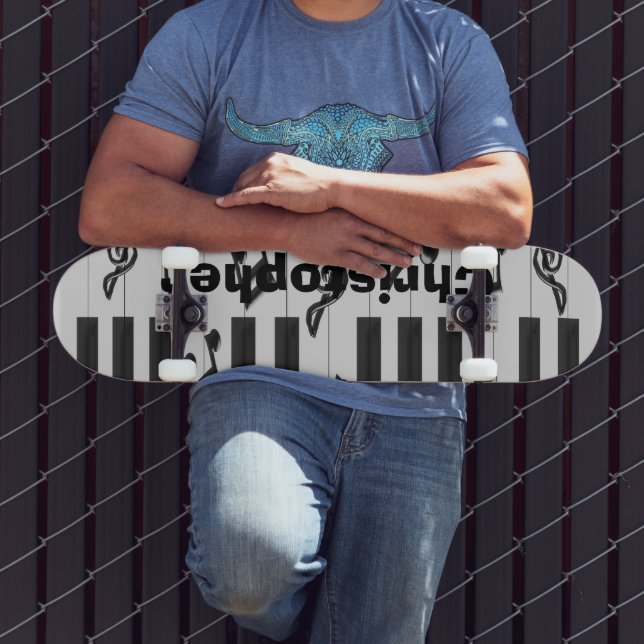 Piano Keyboard Design Skateboard Deck (Outdoor 3)