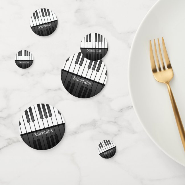 Piano Keyboard Design Table Confetti