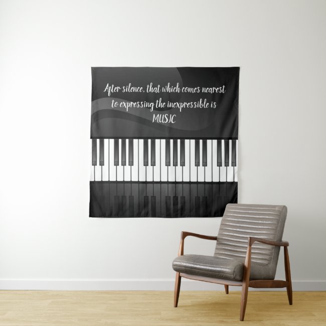 Piano Keyboard Design Wall Tapestry