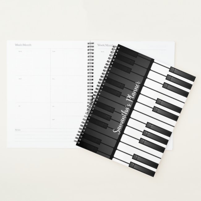 Piano Keyboard Design Weekly/Monthly Planner