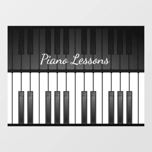 Piano Keyboard Design Window Cling