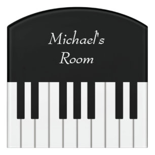 Piano Keyboard Elegant Personalized Large Arch Door Sign