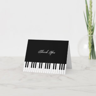 Piano Keyboard Elegant Personalized Musician's Thank You Card