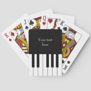 Piano Keyboard Elegant Personalized Poker Cards
