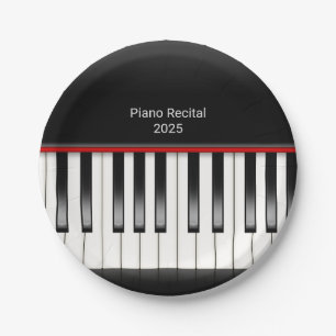 piano keyboard for recital reception paper plates