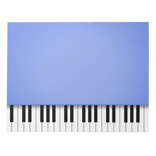 Piano Keyboard Fun Blue 85x11 Music Notepad