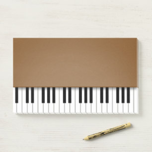 Piano Keyboard Fun Brown Music Post-it Notes