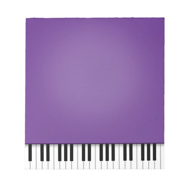 Piano Keyboard Fun Purple 5.5x6 Music Notepad (Front)