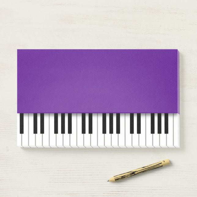 Piano Keyboard Fun Purple Music Post-it Notes (On Desk)