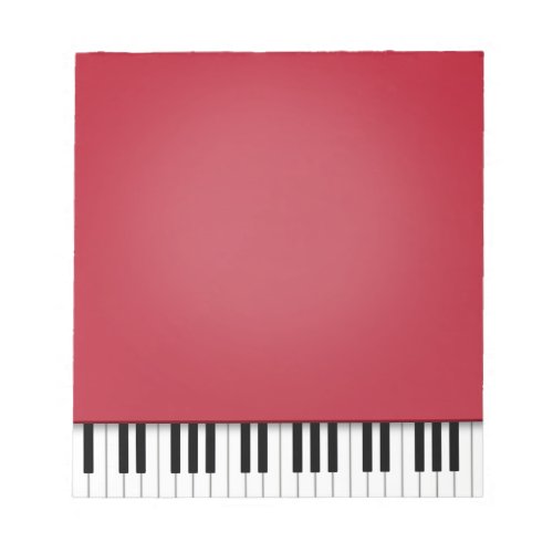 Piano Keyboard Fun Red 55x6 Music Notepad