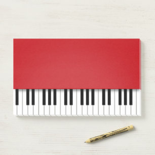 Piano Keyboard Fun Red Music Post-it Notes