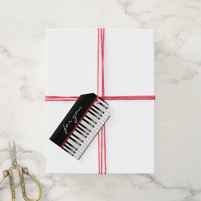 Piano Keyboard  Gift Tags (With Twine)