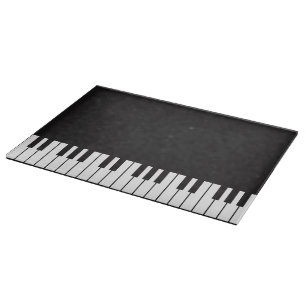 Piano Keyboard Glass Cutting Board