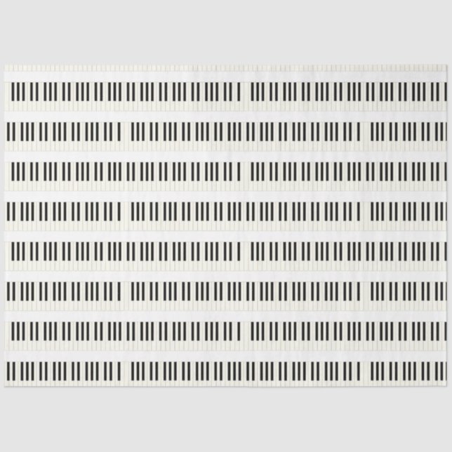 Piano Keyboard Graphic Decoupage Tissue Paper (Front)