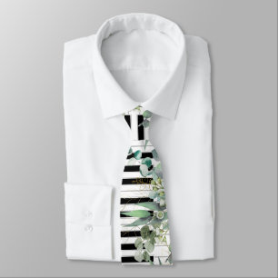 piano keyboard greenery neck tie