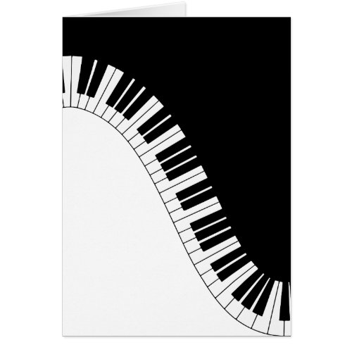 Piano Keyboard Greeting Card blank inside