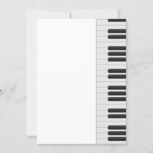 Piano keyboard invitation