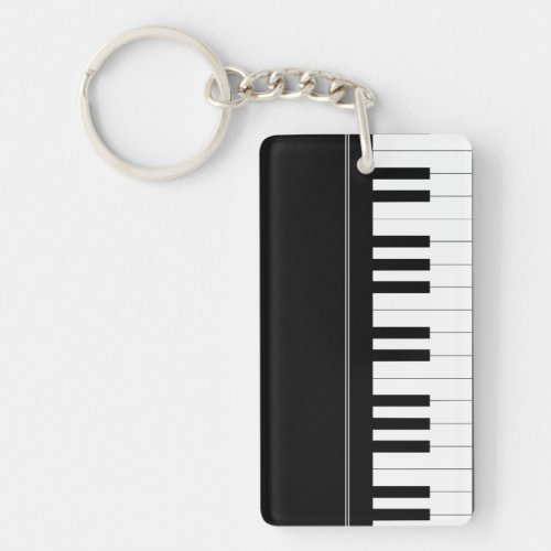 Piano keyboard keychain