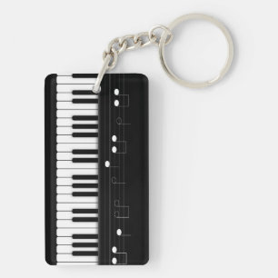Piano keyboard keychain
