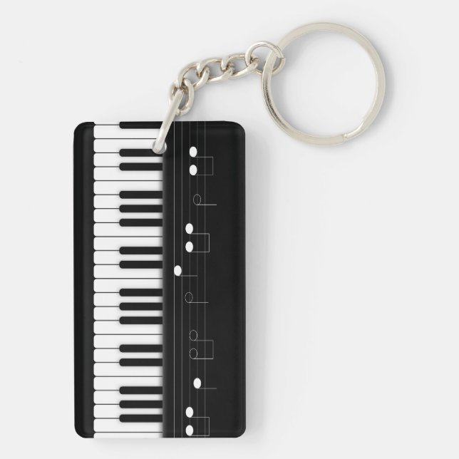 Piano keyboard keychain (Back)