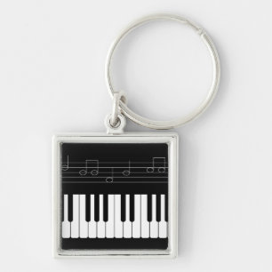 Piano keyboard keychain