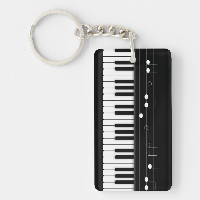 Piano keyboard keychain (Front)