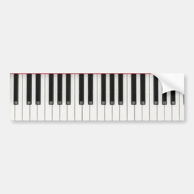 Piano Keyboard Keys Bumper Sticker (Front)