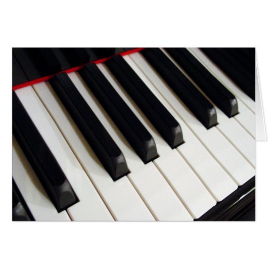 Piano Keyboard Keys Cards (Front Horizontal)