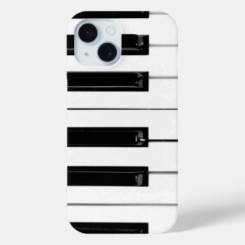 Piano Keyboard Keys Iphone 15 Case by FlowstoneGraphics at Zazzle