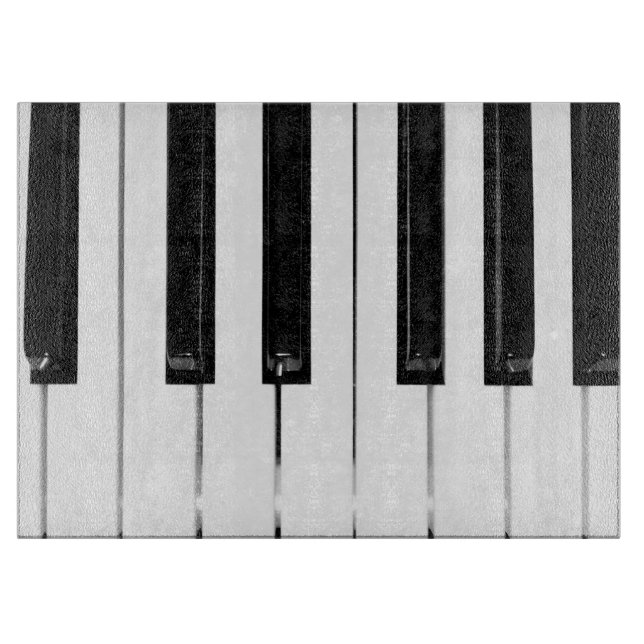 Piano Keyboard Keys Cutting Board (Front)