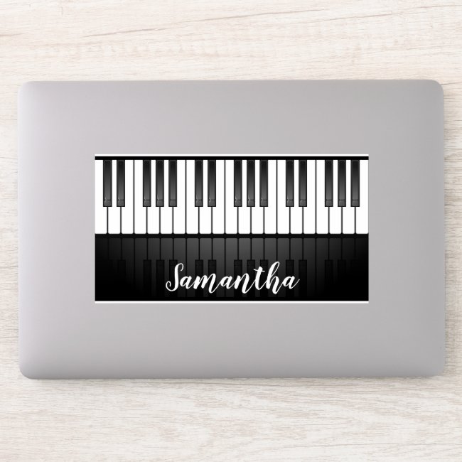 Piano Keyboard Keys Design Contour Sticker