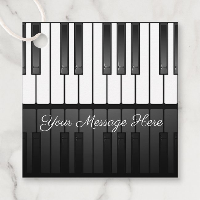 Piano Keyboard Keys Design Favor Card