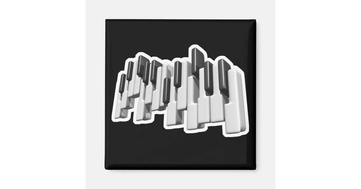 piano keyboard keys design magnet | Zazzle