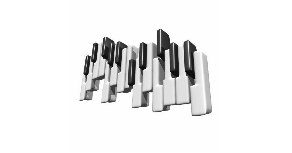 piano keyboard keys design statuette Zazzle