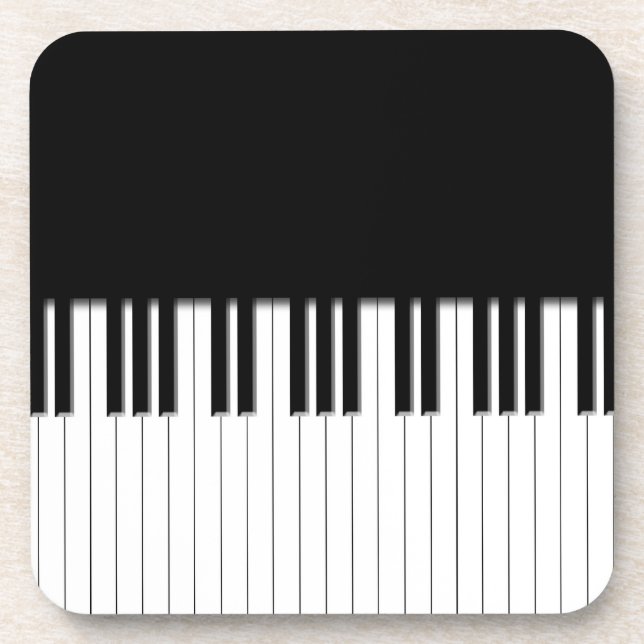 Piano Keyboard Keys Drink Coaster (Front)