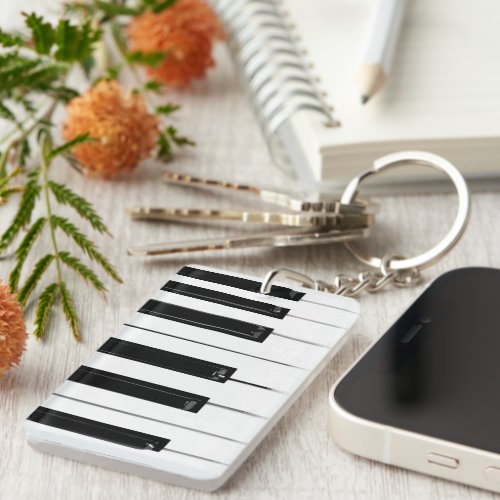 Piano Keyboard Keys Keychain
