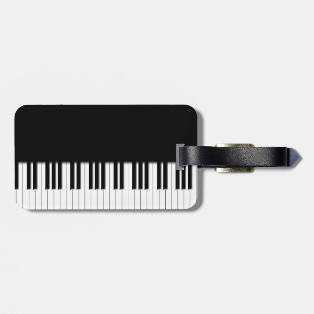 Piano Keyboard Keys Luggage Tag (Back Horizontal)